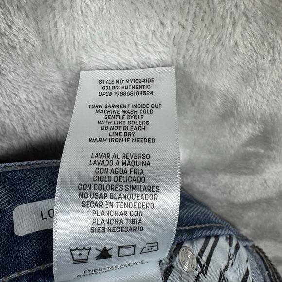 Seven7 NEW Loose Straight Leg Jean Womens 16 Blue Denim High Rise Stretch Zipper - Picture 16 of 16